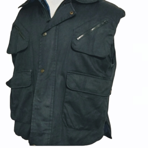 Vintage Big Yank Vest XL Coat Reversible Flannel Puffer Outerwear Outfit… - Picture 4 of 7